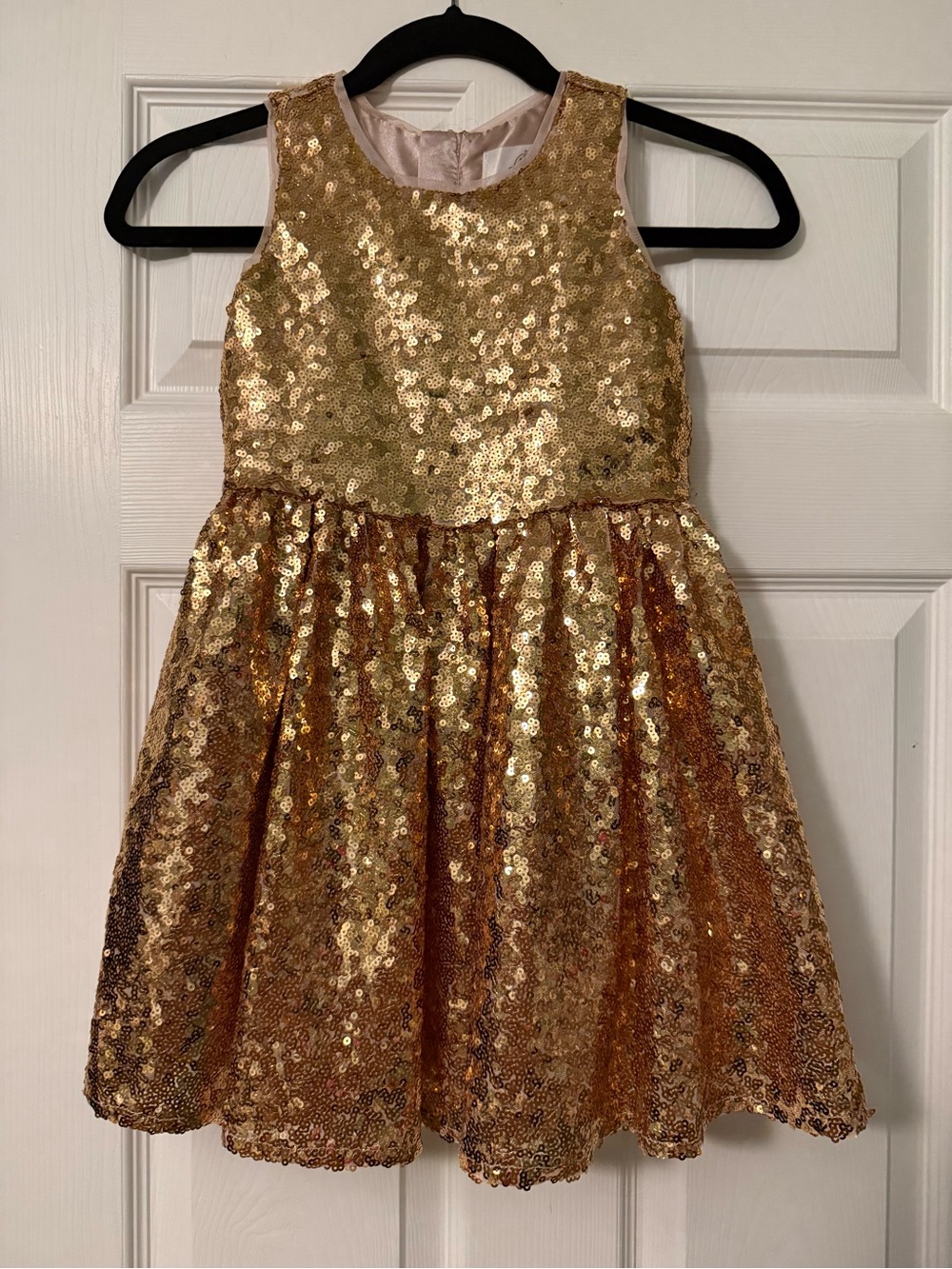 Disney Girls Gold Sequin Party Dress